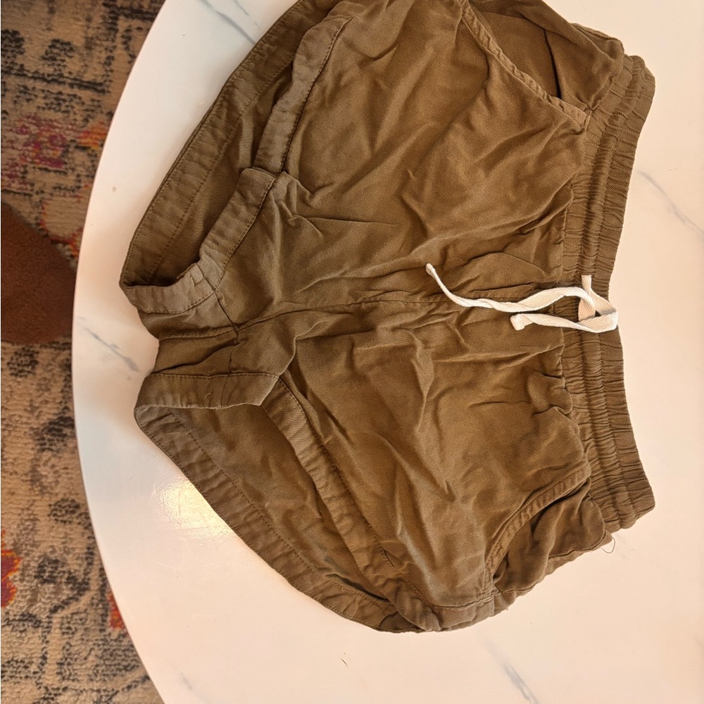 Billabong Olive Drawstring Casual Shorts